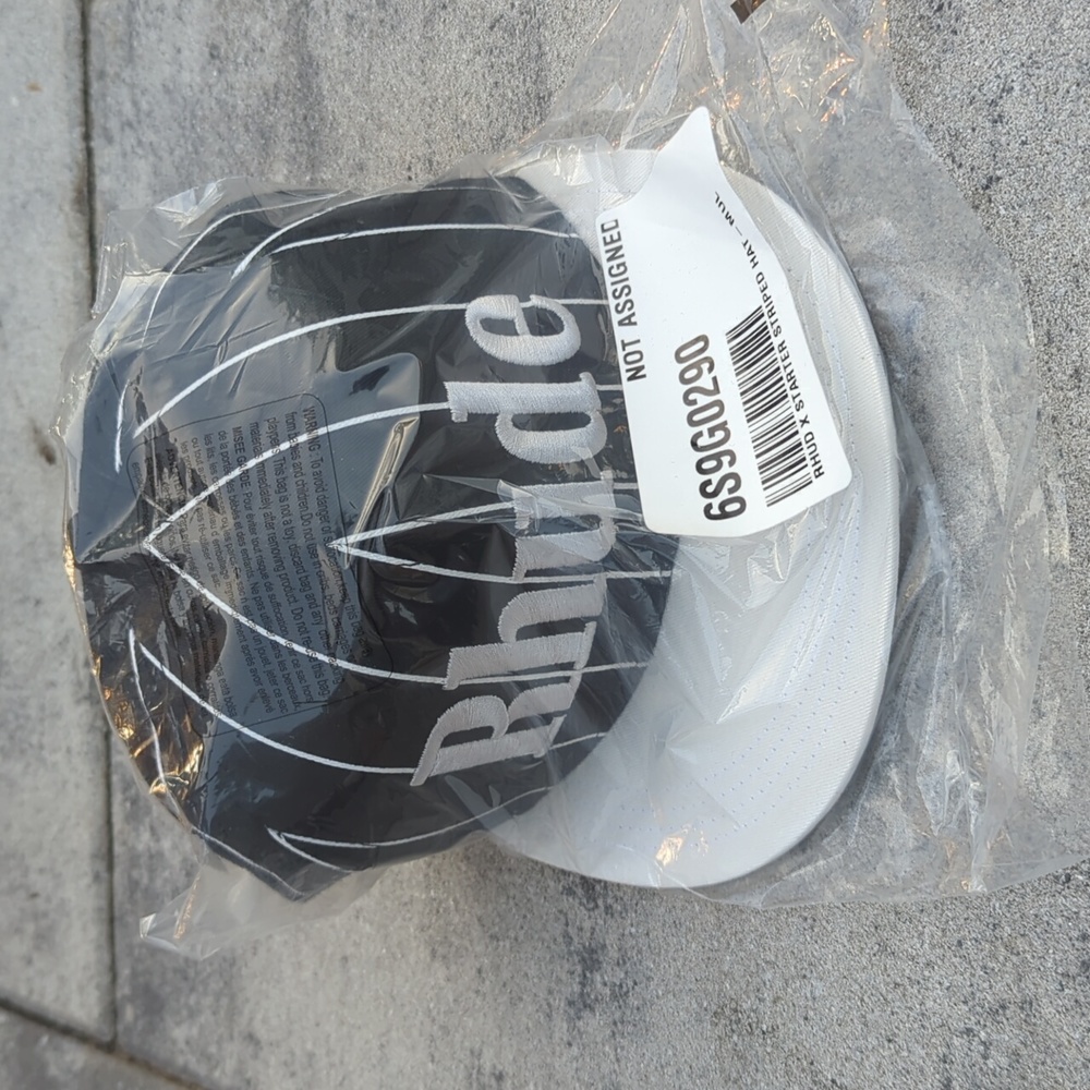 Rhude x Starter Striped Snapback Hat (Black Label) OS